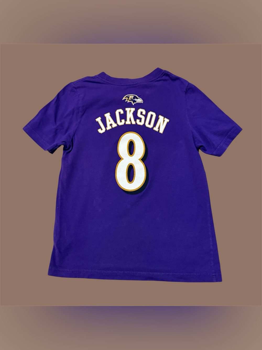 NFL Baltimore Ravens Lamar Jackson No. 8 YOUTH Jersey Tee